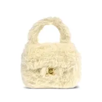 chanel pre-owned sac à main mini texturé (1992) - blanc
