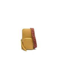 coccinelle pochette pour smartphone pixie en cuir - jaune
