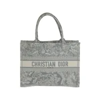 christian dior sac cabas toile de jouy bookpre-owned (2021) - gris