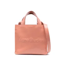 acne studios mini sac cabas à logo embossé - rose
