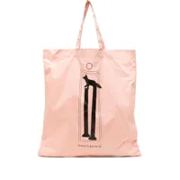 maison kitsuné grand sac cabas à logo imprimé - rose