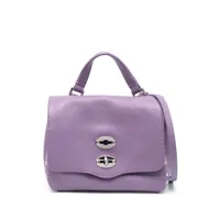 zanellato sac cabas postina médium en cuir - violet