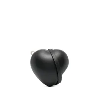 simone rocha mini pochette heart en cuir - noir