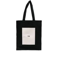 y-3 sac cabas lux à logo imprimé - noir