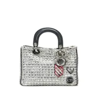 christian dior pre-owned sac à main lady dior pre-owned - multicolore