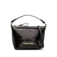 tom ford sac cabas à plaque logo - noir