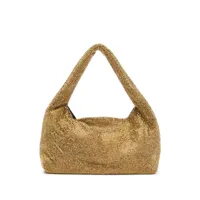 kara mini sac cabas armpit en cristal - or