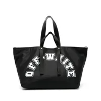 off-white sac cabas en résille à logo imprimé - noir