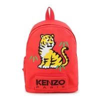 kenzo kids sac à dos à logo brodé - rouge