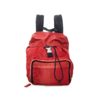 prada pre-owned sac à dos à plaque logo - rouge