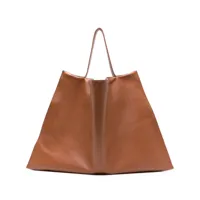 tsatsas grand sac à main nathan en cuir - marron
