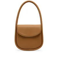 marsèll mezzotonda leather tote bag - marron