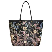 etro sac cabas maxi essential à fleurs - noir