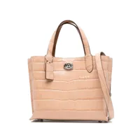coach willow 24 leather tote bag - rose