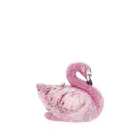 judith leiber pochette flamingo à ornements en cristal - rose