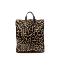 fendi pre-owned sac à main à imprimé léopard - marron