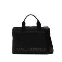 karl lagerfeld pochette d'ordinateur à logo essential - noir