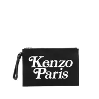 kenzo pochette utility à logo - noir