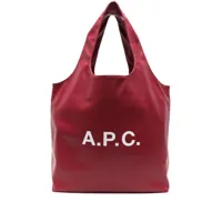 a.p.c. large ninon tote bag - rouge