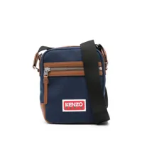 kenzo sacoche à logo brodé - bleu