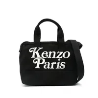 kenzo petit sac cabas à logo imprimé - noir