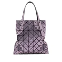 bao bao issey miyake prism metallic-finish tote bag - violet