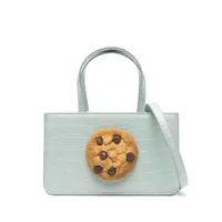puppets and puppets small cookie snakeskin-effect tote bag - vert