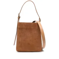 a.p.c. small virginie leather tote bag - marron