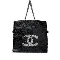 chanel pre-owned grand sac cabas summer nights (2010) - noir