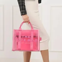 marc jacobs sacs portés main, the mesh tote bag medium en rose pâle - totespour dames