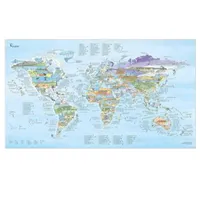 awesome maps best kitesurfing spots in the world vnyl map multicolore 146 x 86 cm