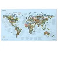 awesome maps best mountain bike trails in the world vinyl map beige 146 x 86 cm