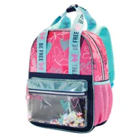 oh my pop small glitter be free backpack rose