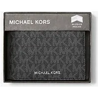 mk portefeuille compact harrison à logo avec porte-cartes - noir(noir) - michael kors