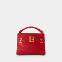 sac hobo bbuzz 22 - balmain - cuir - rouge