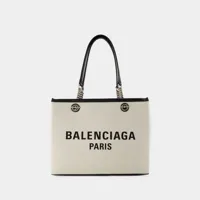 tote bag duty free m - balenciaga - coton - beige