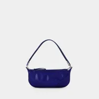 sac hobo mini amira - by far - cuir - bleu
