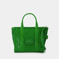 sac cabas the mini tote en cuir vert