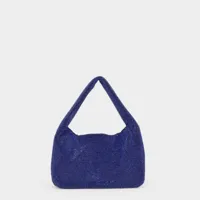 sac mini crystal en mesh bleu