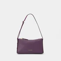 sac hobo mini prism - manu atelier - cuir - acier/violet