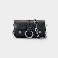 wallet on chain kate - zadig & voltaire - cuir - noir