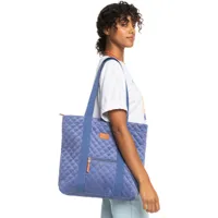 fresh oasis - tote bag en velours côtelé pour femme - bleu - roxy