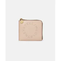 stella mccartney - porte cartes zippé logo, femme, blush