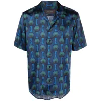 ozwald boateng- printed silk bowling shirt