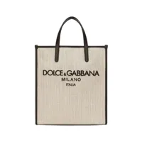 dolce & gabbana- logo cotton tote bag