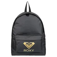roxy sugar baby solid logo backpack gris