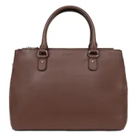 sac porté main 2 poignées - a4 - cuir de vachette - chocolat - confort