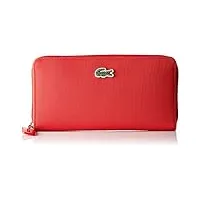 lacoste l.12.12 concept, portefeuille femme,rouge (high risk red) , 2.5x10.5x20 cm (w x h x l)