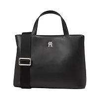 tommy hilfiger th essential sc satchel aw0aw15721, sacoches femme, noir (black), os