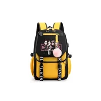 cartables scolaires generique sac à dos d'école pour filles blackpink jaune 44 cm